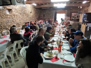 Repas de midi autour du magret